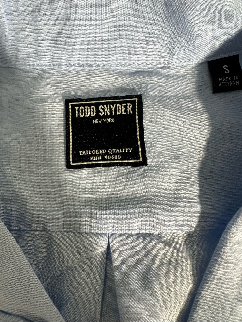 Todd Snyder New York Button-Down Shirt Size S Light Blue Short Sleeve